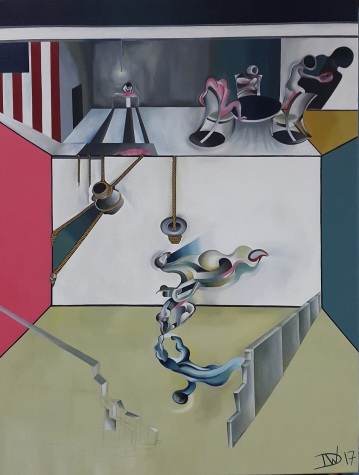 The American Series-Slaugherhouse Blues-complete 49.5'' x 37.5'' x 1.5''. Oil on Canvas